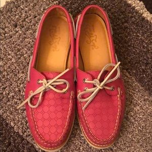 Sperry Top Sider Boat Shoes in Raspberry